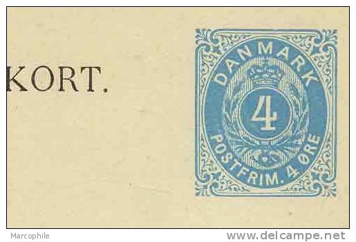 DANEMARK / 1890 ENTIER POSTAL - CARTE LETTRE (ref 71) - Postwaardestukken