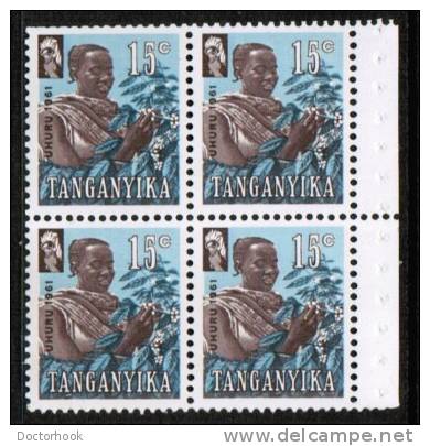 TANGANYIKA   Scott #  47**  VF MINT NH BLK. Of 4 - Tanganyika (...-1932)