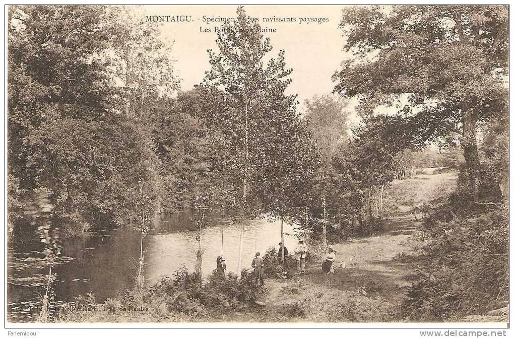 MONTAIGU.  Spécimen Des Ravissants Paysages. Les Bords De La Maine - Montaigu