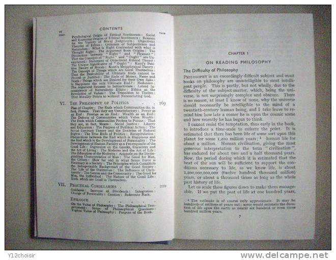 LIVRE 1944 PHILOSOPHY C.E.M. JOAD EUP FOR THE ENGLISH UNIVERSITIES PRESS LTD PRIZE PRIX BIRMINGHAM  MASTER PHILOSOPHIE - 1900-1949