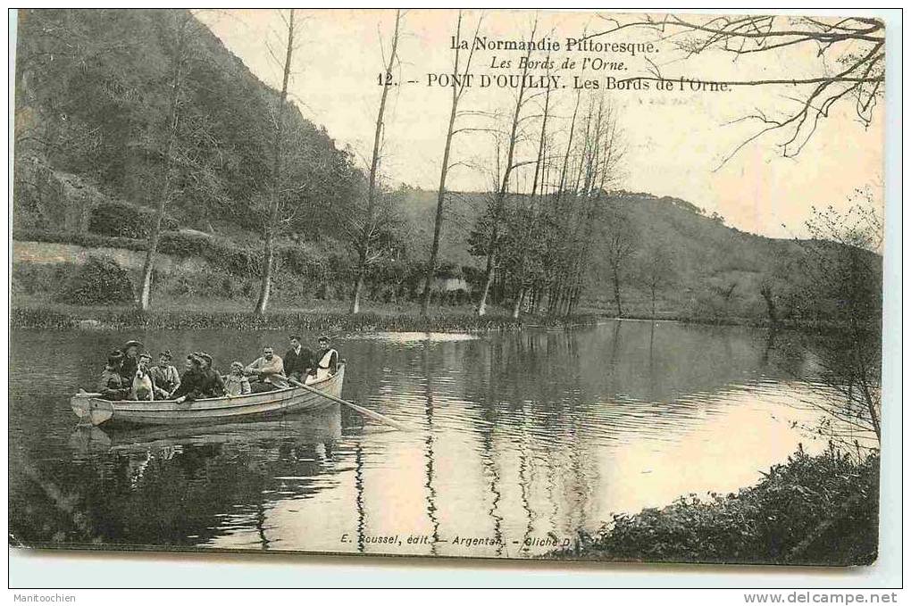 DEP 14 PONT D'OUILLY LES BORDS DE L'ORNE BARQUE ET REFLET - Pont D'Ouilly