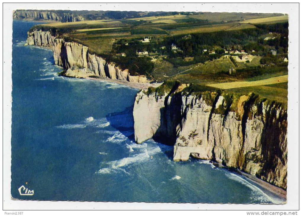 Ref 171 - YPORT - Vue AERIENNE - Les Falaises (CPSM Grand Format) - Yport