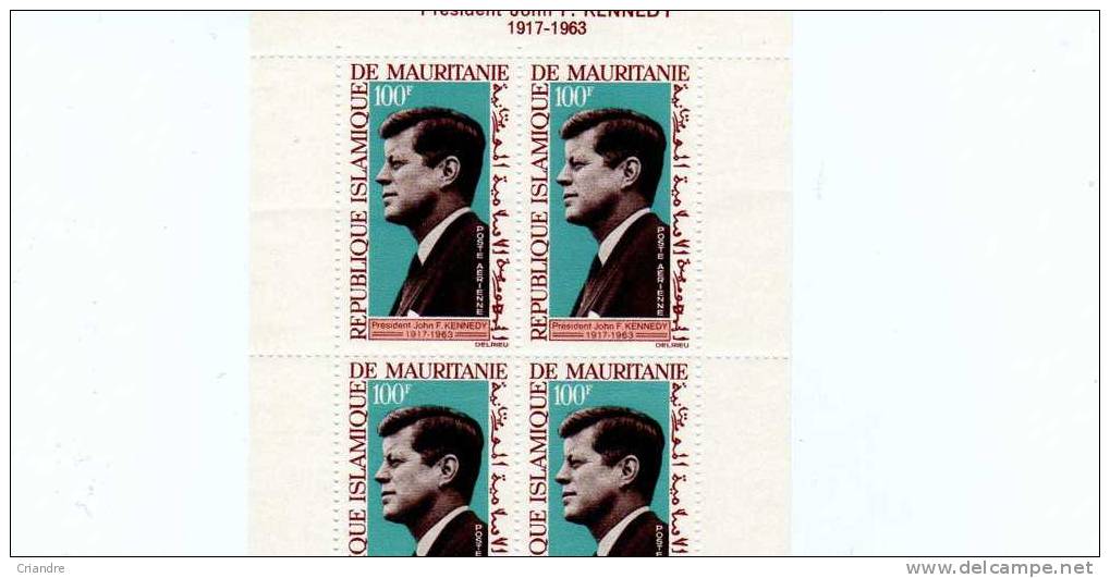 Magnifique Série De 7 Blocs Neufs De 4 T Poste Aérienne à La Mémoire De JFK. Haute Volta,Tchad,République Du Sénégal ,Ré - Kennedy (John F.)