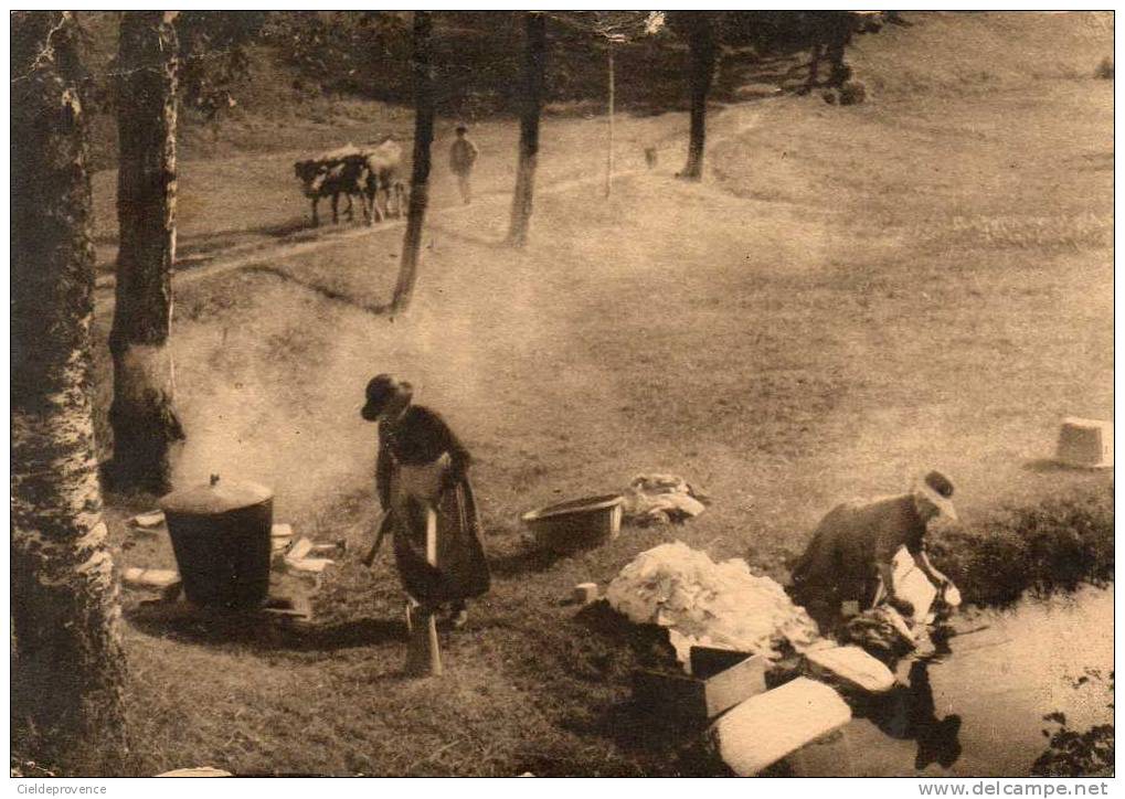 TENCE - CHAMBON-SUR- LIGNON. Les Lavandières Dans Nos Campagnes. (lavandière Alimentant Le Feu Sous Une Lessiveuse). - Autres & Non Classés