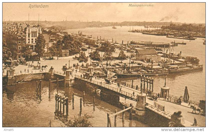 PAYS-BAS - ROTTERDAM - Maaspanorama  - ( Thème Du Fluvial - Péniches, Canaux, Bateaux) - Houseboats