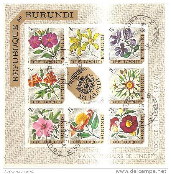 48411)foglio Commemorativo Rep. Di Burundi Anno 1996 Serie 4° Ann. Dell'indipendenza - Gebruikt