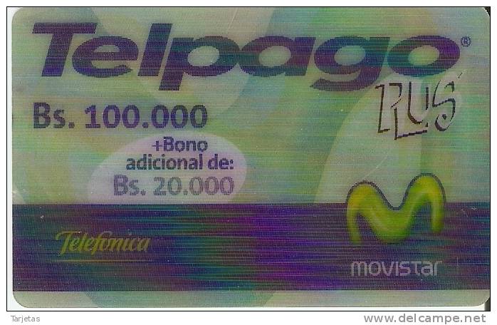 TARJETA DE VENEZUELA DE MOVISTAR DE 100MIL BS - Venezuela