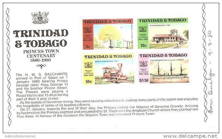 48435)foglio Commemorativo Trinidad & Tobago Con 4 Valori Bf30 - Trindad & Tobago (1962-...)