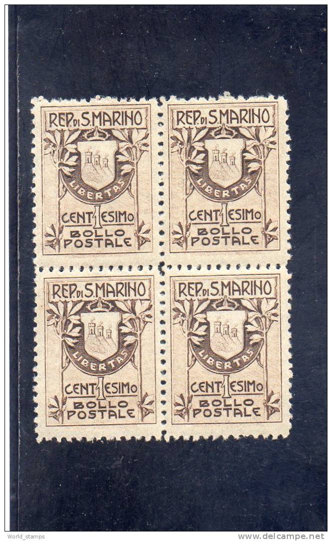 SAN MARINO 1910 STEMMA ** - Nuevos