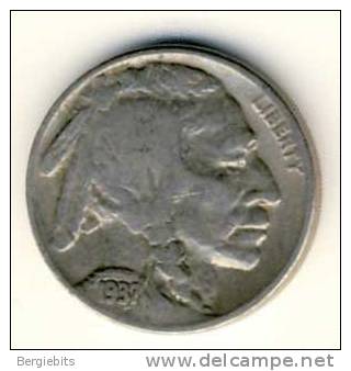 1937 United States Buffalo Nickel In Very Nice Condition - 1913-1938: Buffalo