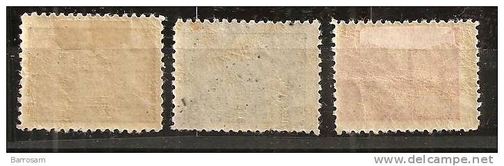 Turkey1913:Michel219-21mh* Cataloge Value 170Euros.The High Value Is Without Flaw But Is Mh* - Unused Stamps