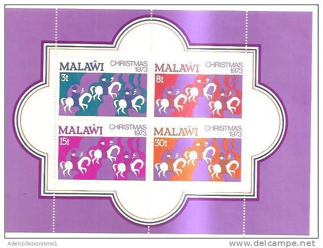 48459)foglio Commemorativo Malawi Con 4 Valori Natale - Bf33 - Nuovi - Malawi (1964-...)