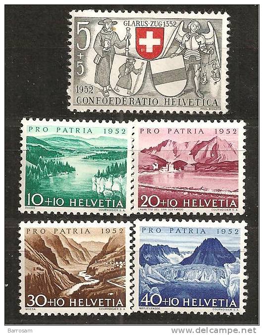 Switzerland1952: Michel570-4mnh** - Neufs