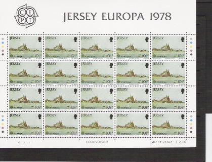 1978 Jersey Sheet Mi. 177-9 ** MNH  Europa - 1978