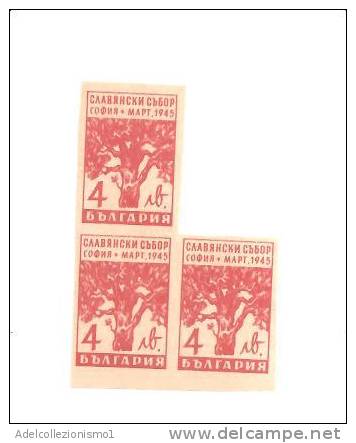 49855)blocco Bulgaro Di 3 Valori Non Dentellato - Collections, Lots & Series