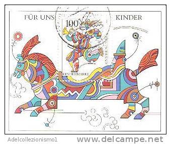 49938)foglietto Commemorativo Tedesco Con Un Valore Kinder  + Annullo - Bf34 - 1st Day – FDC (sheets)