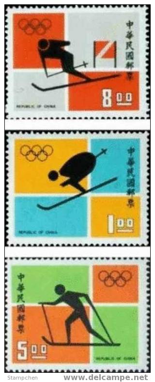 1972 Winter Sport Stamps Slalom Langlauf Skiing Skating Olympic - Winter 1972: Sapporo