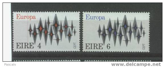 IRLANDE Yvert 278 / 279 Europa 1972 Série Complète Neuve ** MNH Luxe - Neufs