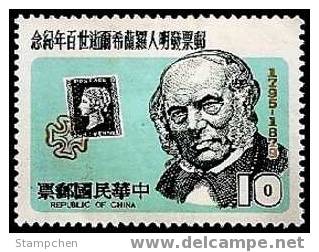 1979 Rowland Hill Stamp Black Penny Famous Stamp On Stamp Post - Rowland Hill