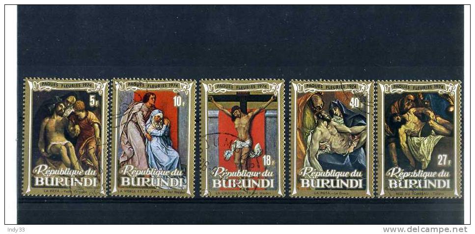 - BURUNDI PAQUES 1974 . TIMBRES OBLITERES AVEC GOMME - Pascua