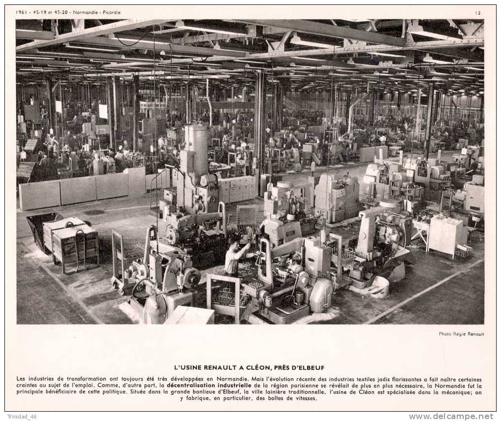 CLEON 76 PRES D' ELBEUF ( USINE VOITURES RENAULT )  PLANCHE PHOTO  SUPERBE  ! ! ! - Autres & Non Classés