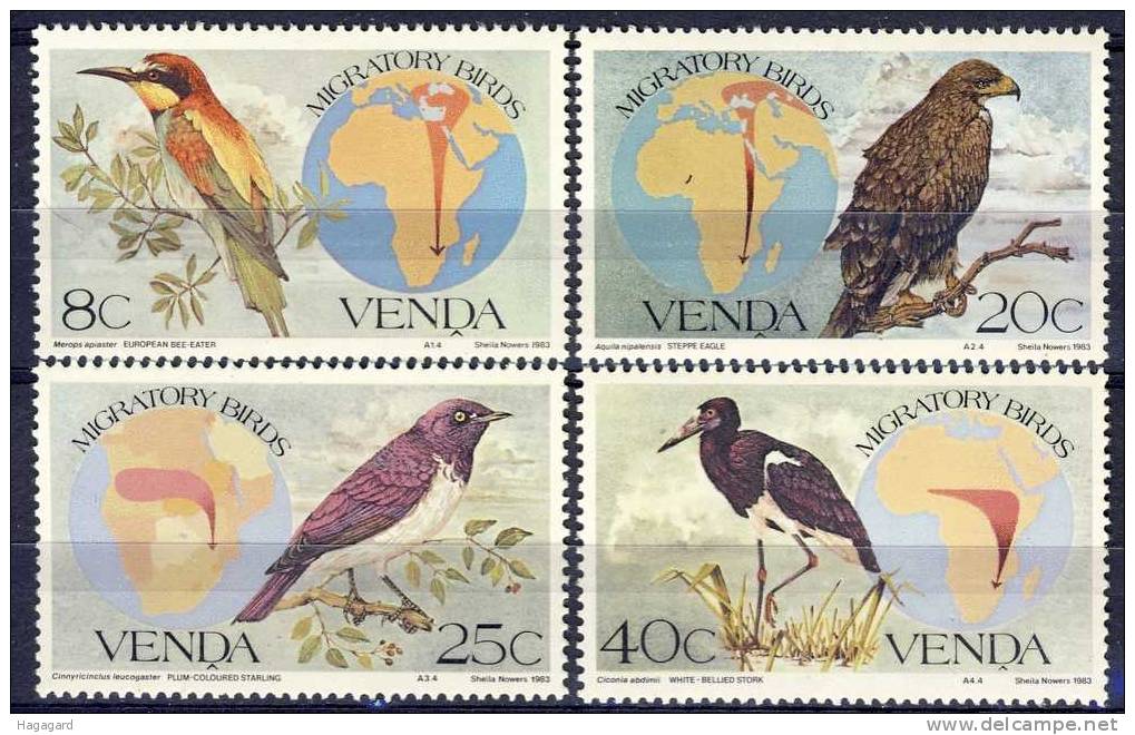 #Venda/South Africa 1983. Migratory Birds. Michel 70-73. MNH(**) - Venda