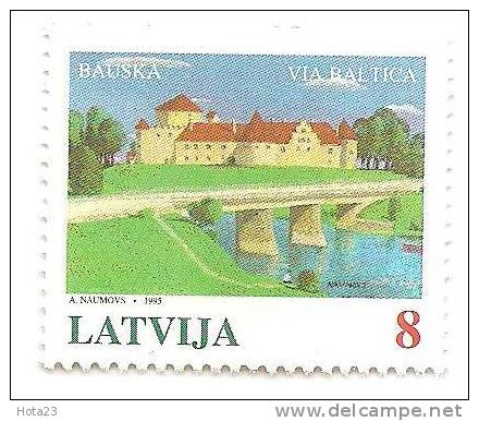 LATVIA / Lettland 1995  VIA BALTICA - BAUSKA CASTLE  MNH - Lettonie