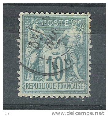 France, Type SAGE, Yvert N° 65, 10 C Vert NSB , Obl De PARIS; Bon Centrage, Cote 20 Euros ; TB - 1876-1878 Sage (Type I)