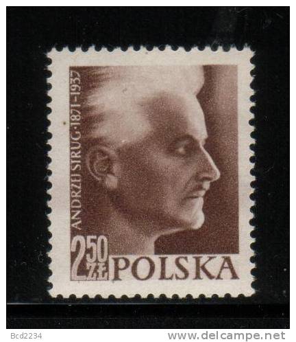 POLAND 1957 ANDRZEJ STRUGA NHM Socialist Politician Freemason Publicist Independence Freedom Fighter - Franc-Maçonnerie