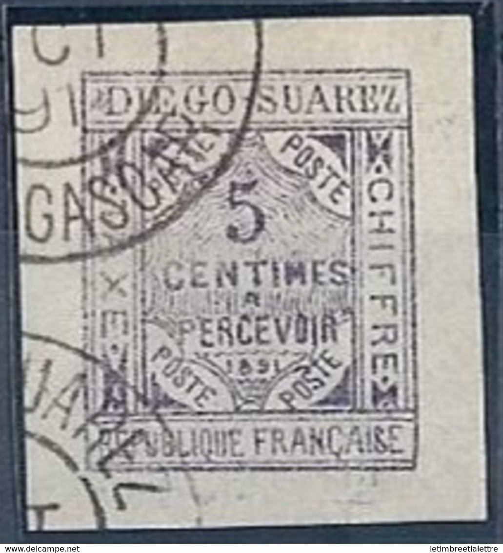 ⭐ Diego Suarez - Taxe - YT N° 1 - Oblitéré - Signé - 1891 ⭐ - Used Stamps