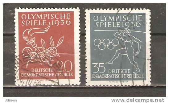 GERMANY DDR 1956 - CPL. SET - OLYMPIC GANMES  - USED OBLITERE GESTEMPELT - Sommer 1956: Melbourne