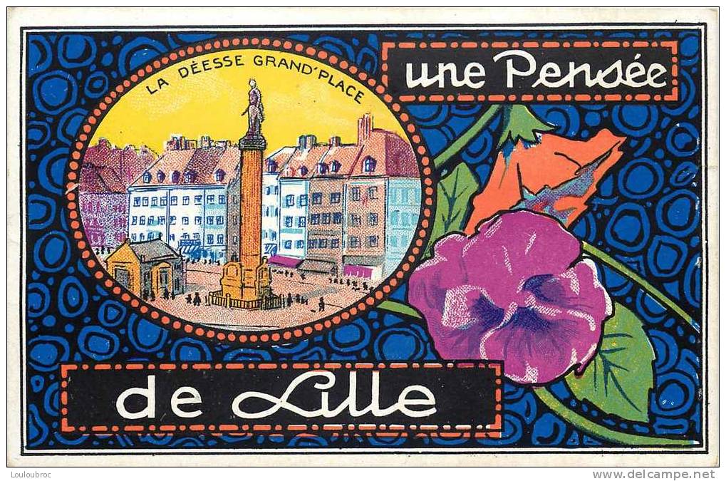 59 LILLE UNE PENSEE  CARTE PUBLICITAIRE BISCUITERIE LILLOISE - Lille