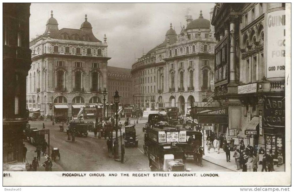 ANGLETERRE - LONDON -PICCADILLY CIRCUS AND THE REGENT STREET QUADRANT - Piccadilly Circus