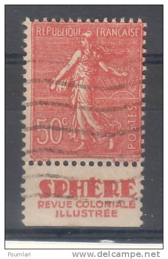 Bande Pub - Semeuse Lignée 50c Rouge - Revue Coloniale SPHERE - Other & Unclassified