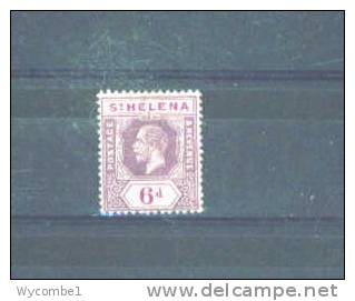 ST HELENA - 1912  George V  6d  MM - St. Helena