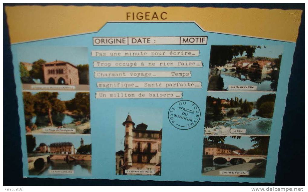 FIGEAC.Carte Multivues,neuve,be - Figeac