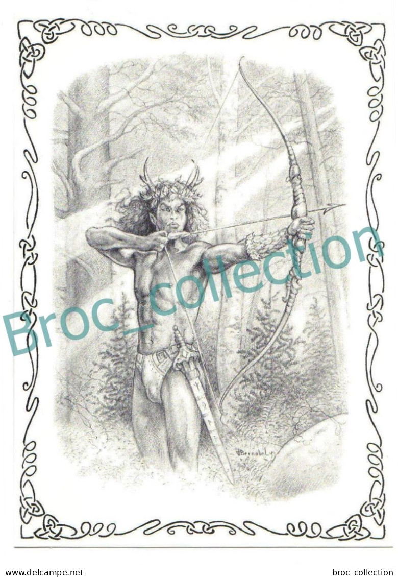 Elfe Archer, Joël Bernabel Pour "S Comme Sorcière" De Marie Des Bois (arc, Runes, Nu) - Archery