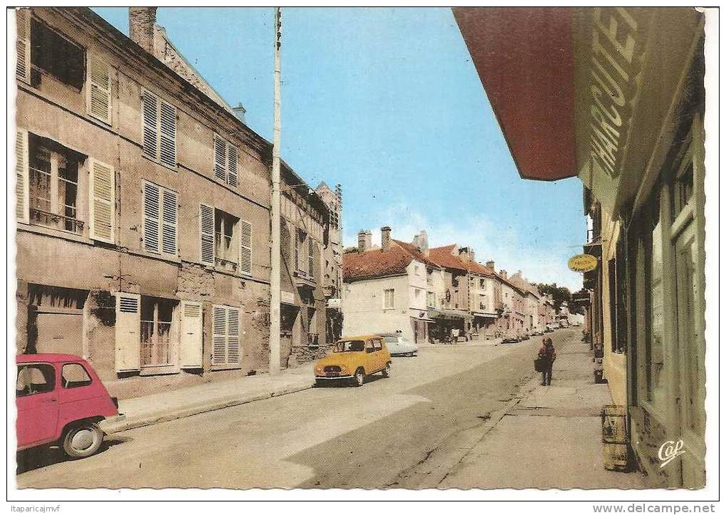 J :  Val D ´oise :  LOUVRES  :  Rue  De  Paris   (  4 L  Renault ) - Louvres