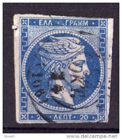 Grèce T.Ob.n21chiffre 20 Au Verso 1863-68 C.7.5€ - Gebruikt