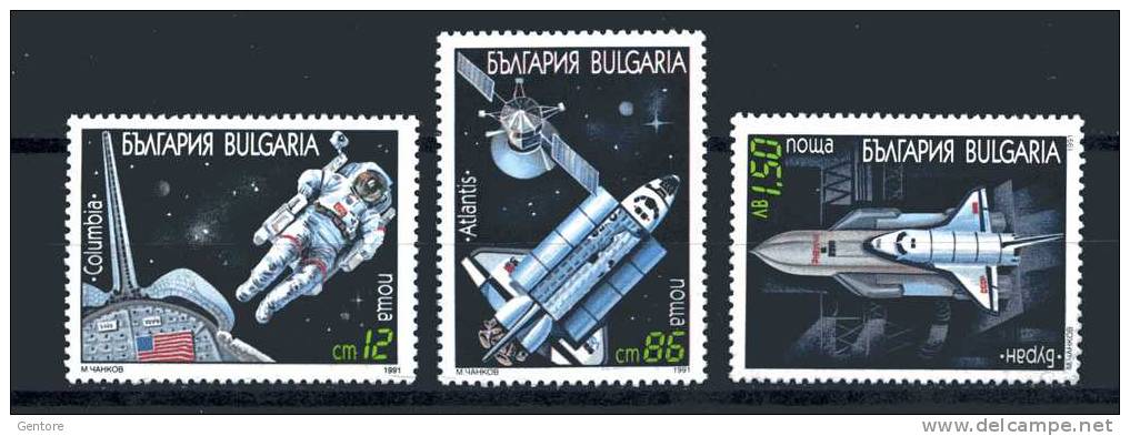 BULGARIA 1991  Space Shuttle    Yvert Cat. N° 3385/90  Mint No Gum - Europa