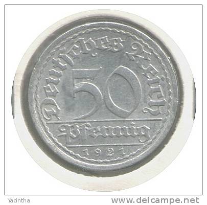 @Y@   Duitsland    1921   50   Pfennig    A  ( D02) - 4 Reichspfennig