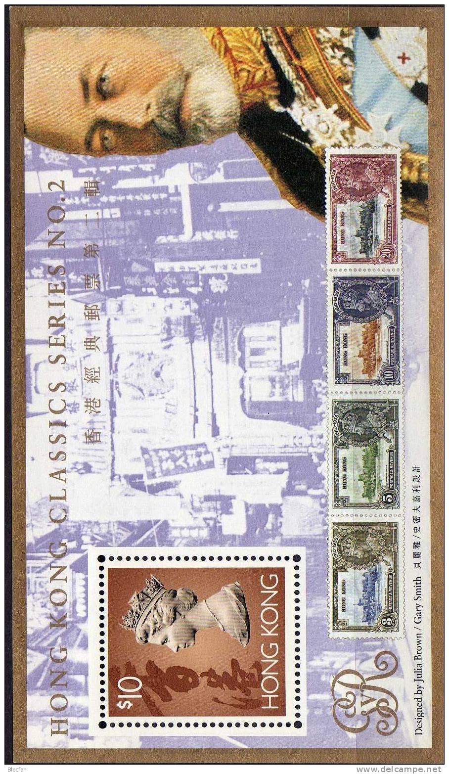 150 Years Post Office 1993 Hongkong 667+ Block 26 ** 20€ Georg V. Castl Windsor Stamp Of Stamp Bloc Sheet From HONG KONG - Blocchi & Foglietti