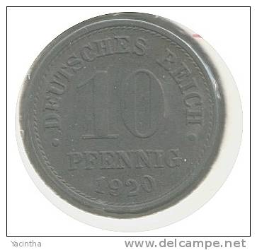 @Y@    Duitsland    1920   10   Pfennig  ( D09 ) - 4 Reichspfennig