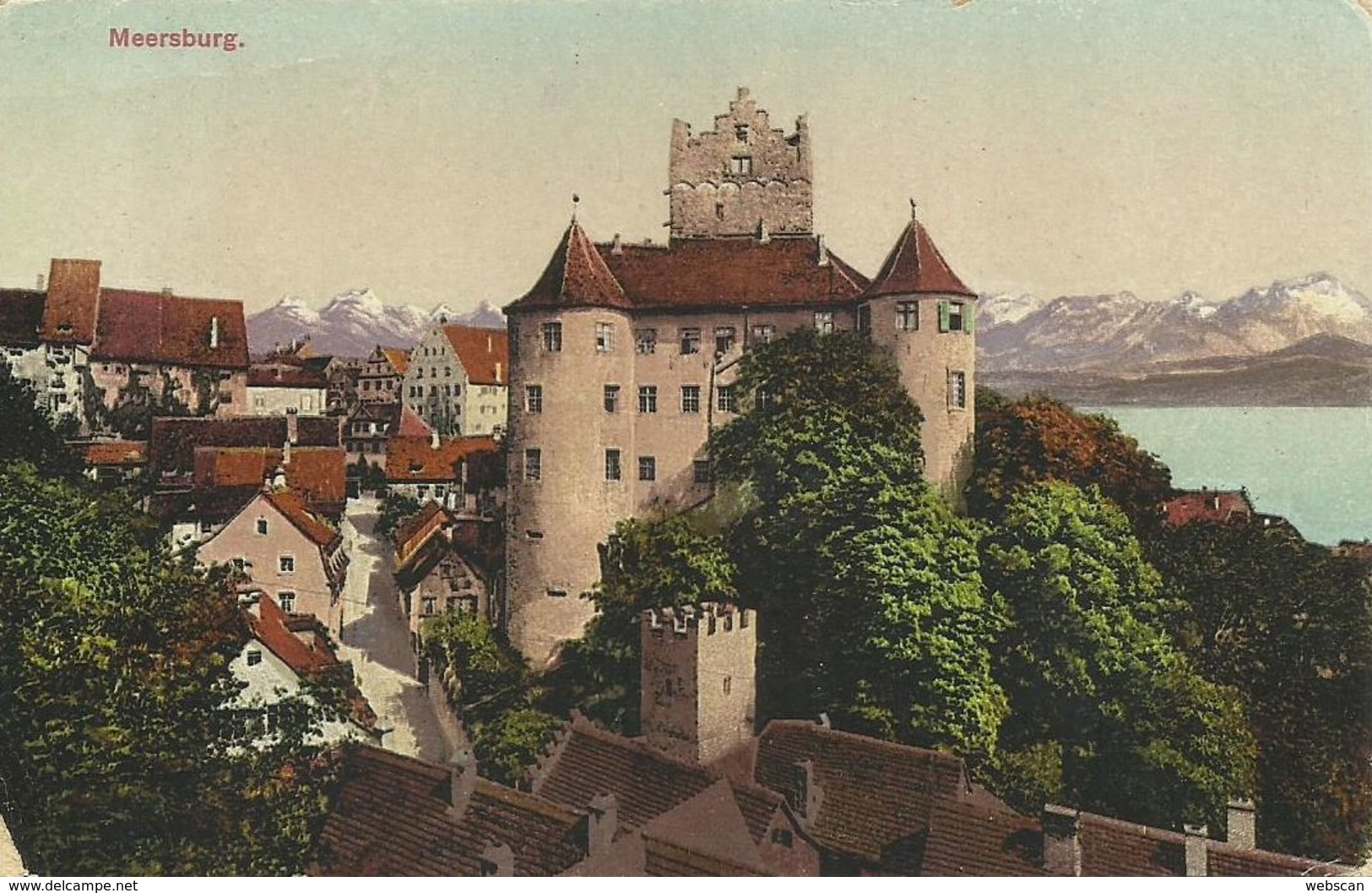 AK Meersburg Bodensee Schloss & Ort Color ~1915 #19 - Meersburg