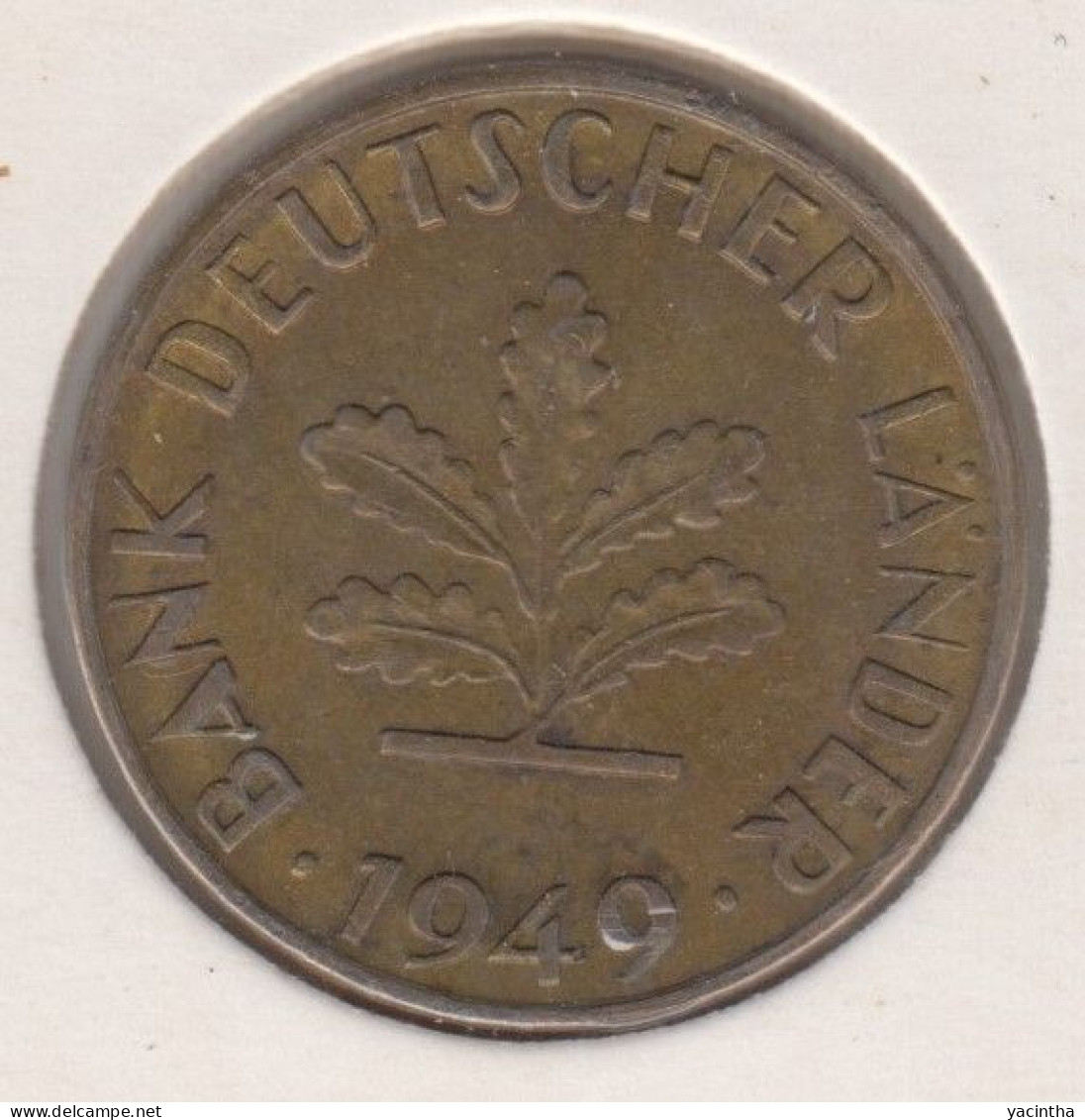 @Y@   Duitsland    1949     10   Pfennig     F   ( D12 ) - 10 Reichspfennig