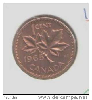 @Y@   Canada   1  Cent   1965   ( 0079 ) - Canada
