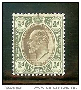 TRANSVAAL 1902 Mint Hinged Stamp(s) Edward VII 1/2d Green/black  Sacc-nr 102 - Transvaal (1870-1909)