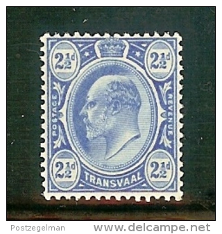 TRANSVAAL 1905 Mint Hinged Stamp(s) Edward VII 2 1/2d Bright Blue  Sacc-nr 281 - Transvaal (1870-1909)