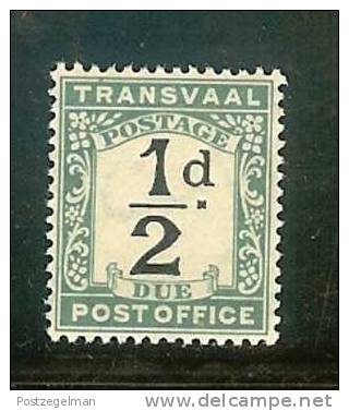 TRANSVAAL 1907 Mint Hinged Stamp(s) Postage Due  1/2d Green/black Sacc-nr Porto1 - Transvaal (1870-1909)