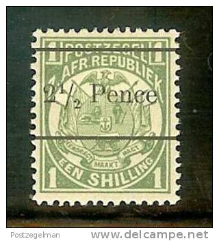 ZUID AFRIKAANSE REPUBLIEK  1893 Mint Hinged Stamp(s) 2 1/2d On 1sh Green Sacc Nr. 203 - Transvaal (1870-1909)